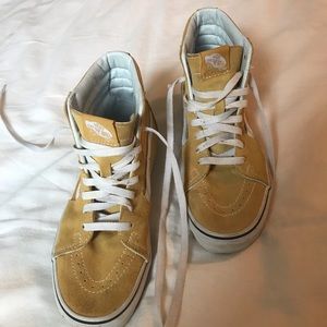 Yellow high top vans